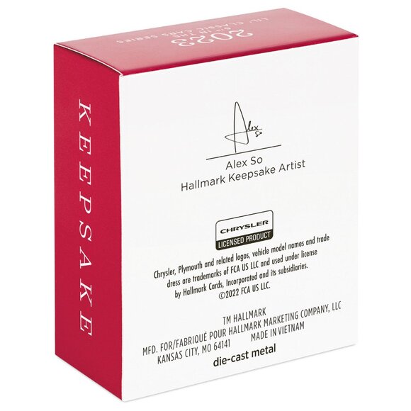 New! 1970 Plymouth Hemi 'Cuda Hallmark Keepsake Christmas Ornament Classic Car - Picture 2 of 5